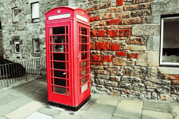 Een echte Engelse telefooncel Een echte Engelse telefooncel