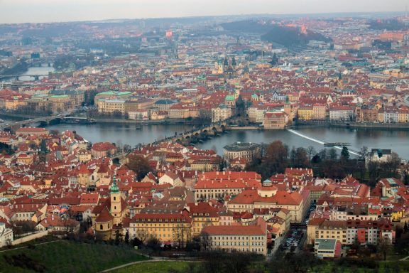 Uitzicht vanaf de Petrín uitkijktoren